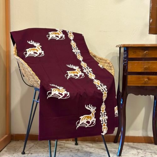 Kain Batik Cap Motif Rusa Tumpal Paser