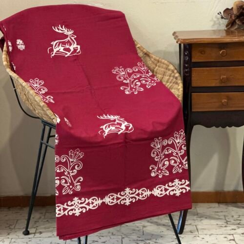 Batik Cap Motif Rusa Enggang Tumpal Paser