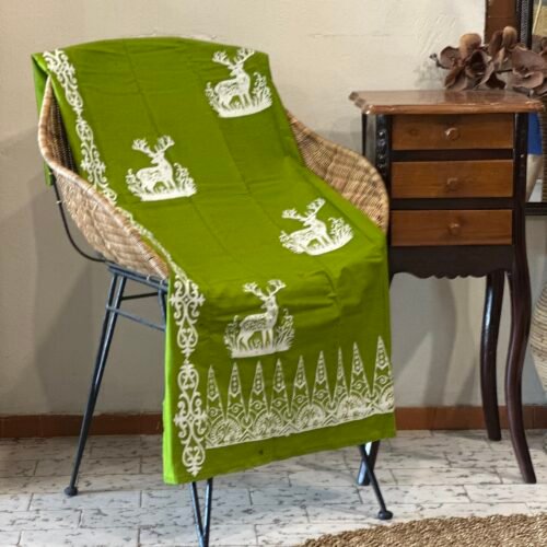 Batik Cap Motif Rusa Pucuk Rebung Tumpal Paser