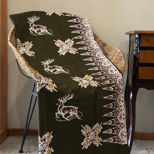 Kain Batik Cap Motif Rusa Ampiek Pucuk Rebung